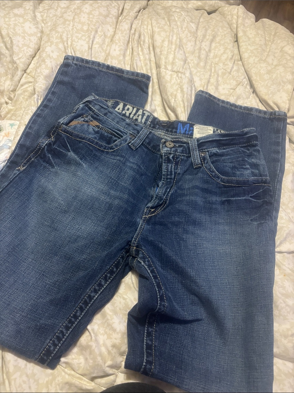 Ariat Men's Dark Blue Bootcut Denim Jeans